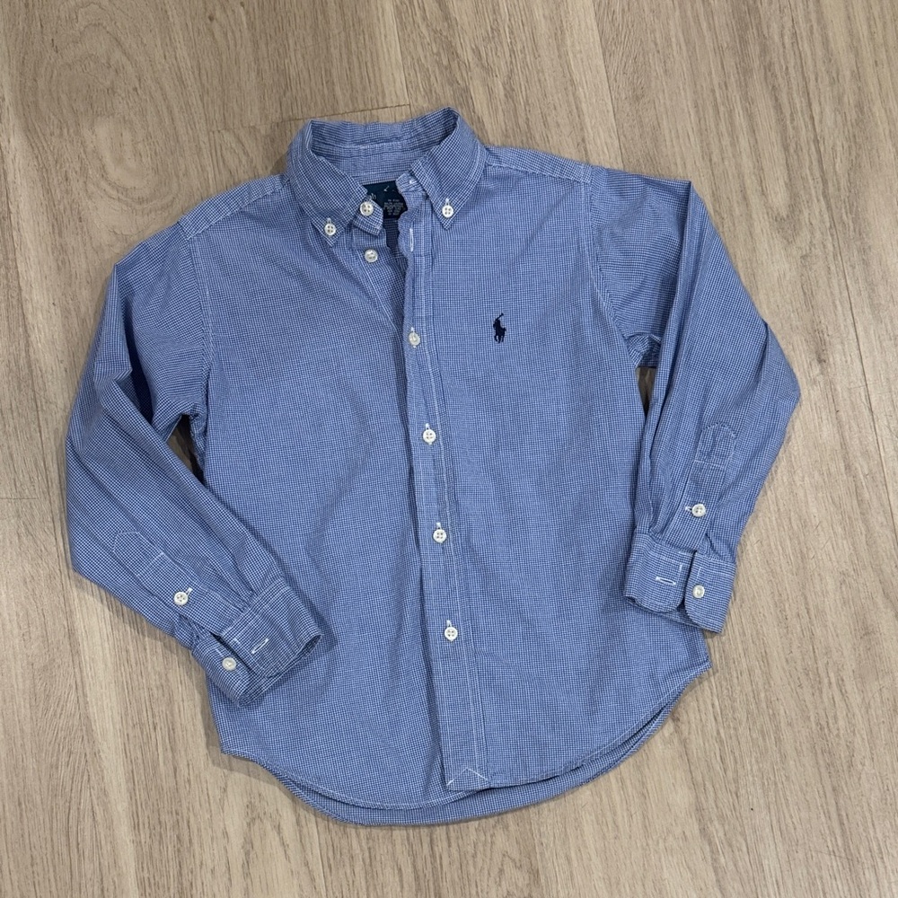 Ralph Lauren Classic Blue Button-Down Kids Shirt